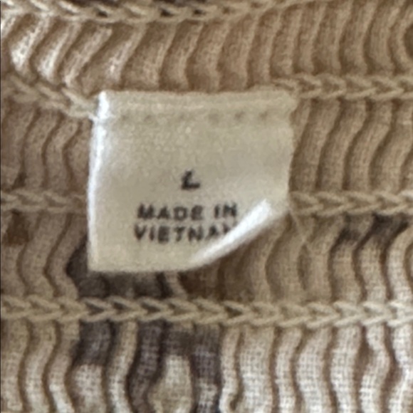 Gap Floral Linen-Blend Dip-Waist Midi Dress Sz L - Picture 12 of 15